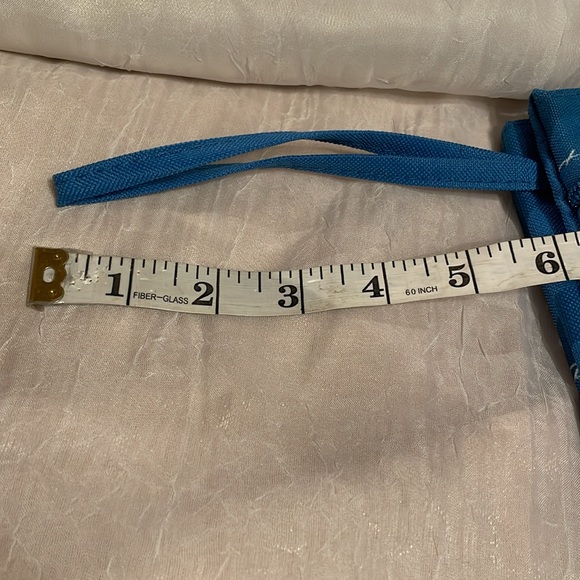 Morgan Home- Travel/makeup bag, blue colored w/white lettering & strap - Picture 13 of 13